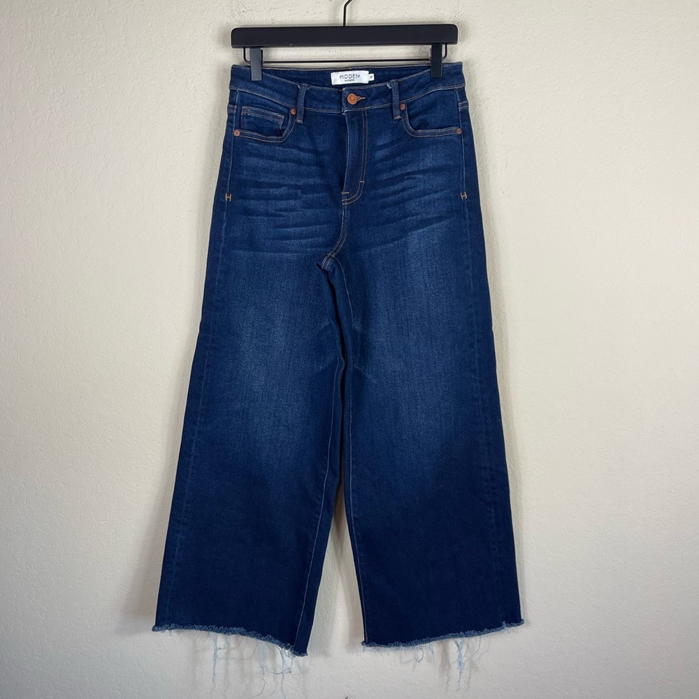 Wide Leg Dark Blue Jeans - Women